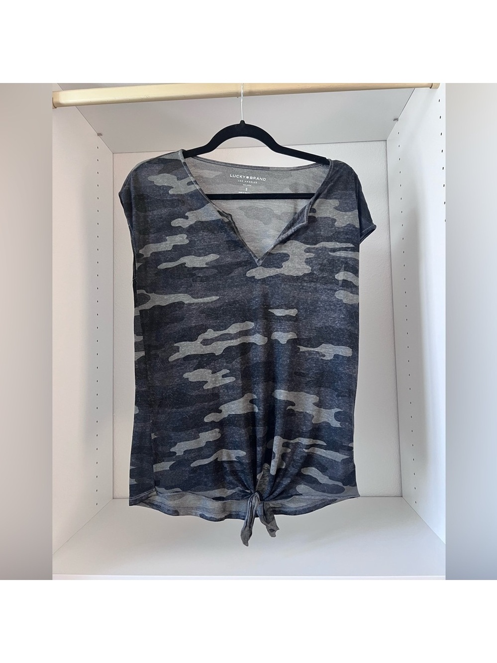 Lucky Brand Women's Short Sleeve Camo Tee